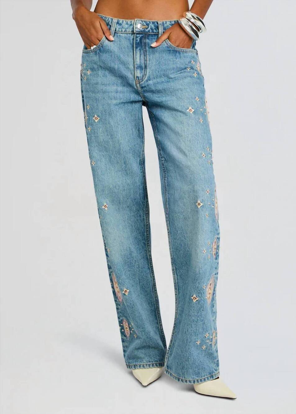 NEW RETROFETE vero embellished jean in zermatt